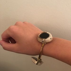 BaubleBar Black Stone Bangle